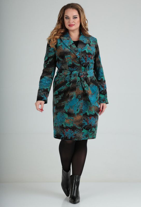 Coat Lady Line 486 turquoise